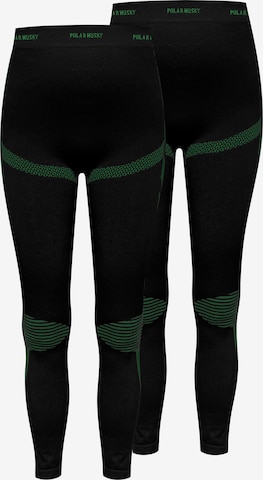 Sous-vêtements de sport normani en noir : devant