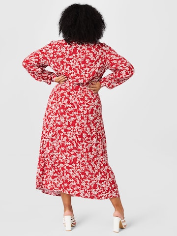 ABOUT YOU Curvy Shirt dress 'Loreen' in Red