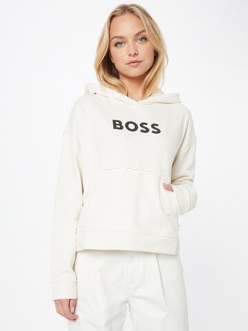 Sweat-shirt 'Eshina' BOSS en blanc : devant