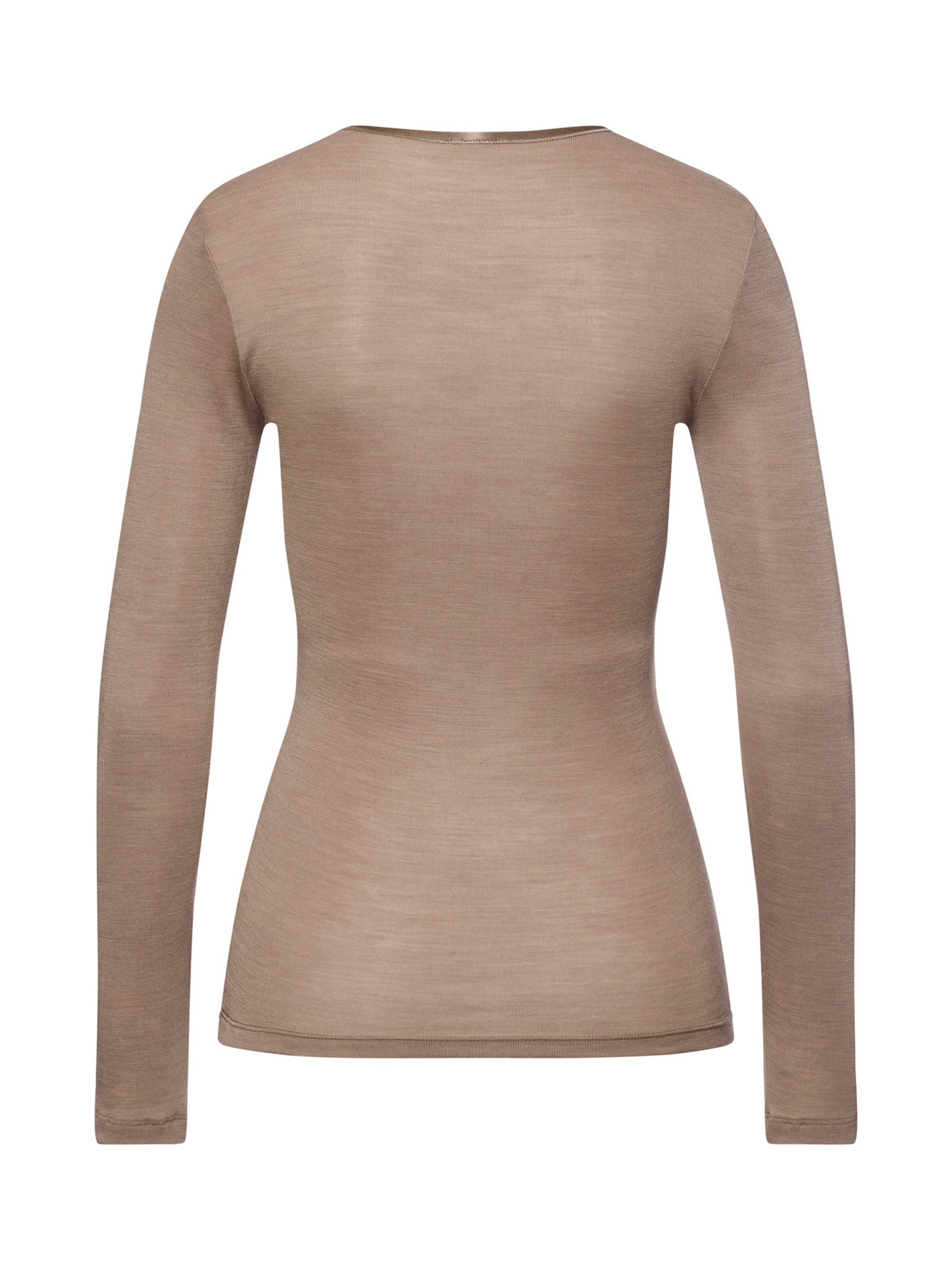 Hanro Undershirt ' Woolen Silk ' in Brown