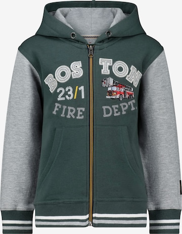 SALT AND PEPPER Sweatjacke 'Boston Fire Dept' in Grün: Vorderseite