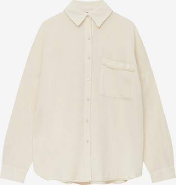 Pull&Bear Bluse i beige: forside