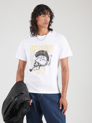 JACK & JONES Majica 'JORSHAPE' | bela barva: sprednja stran
