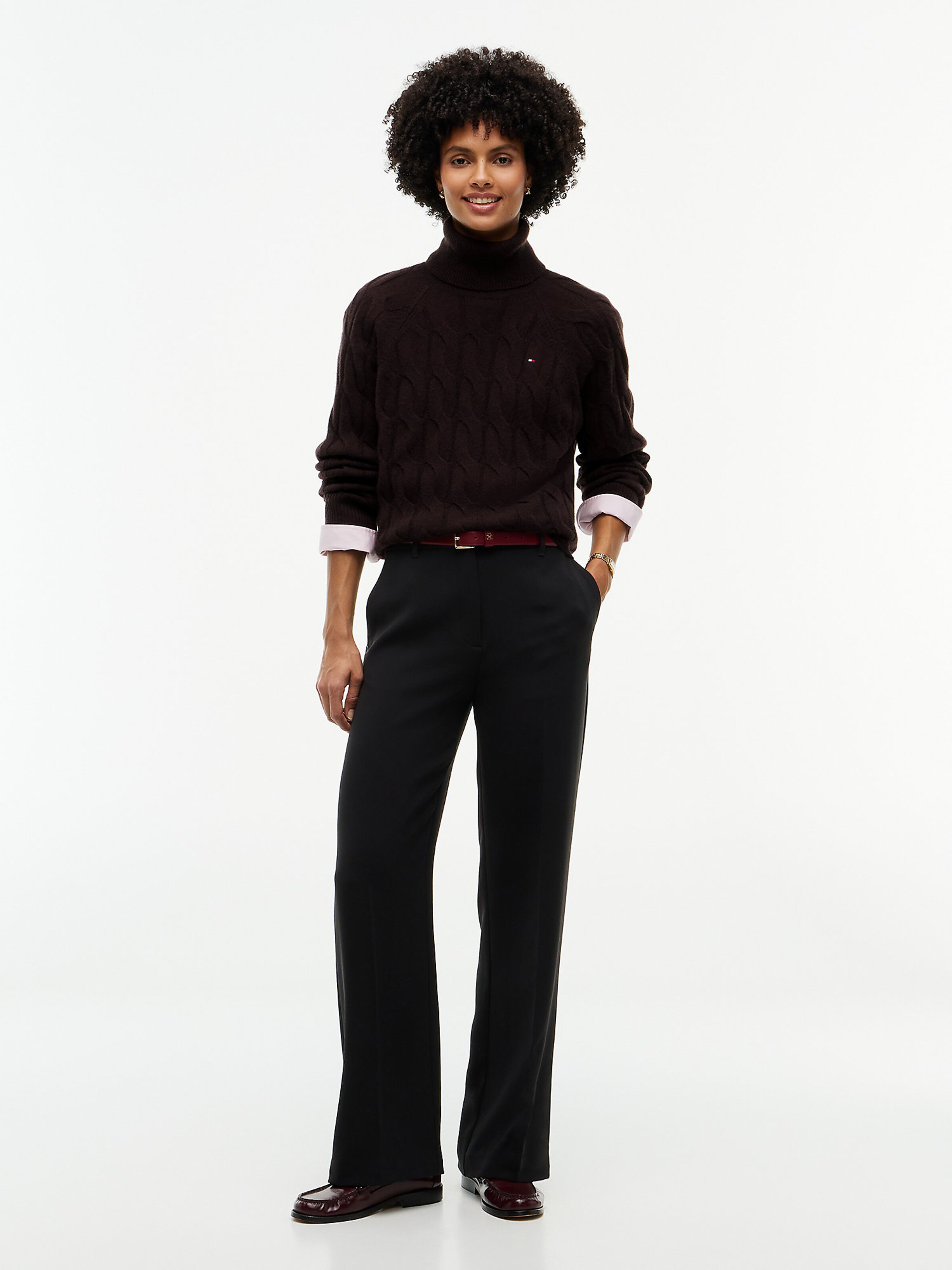 TOMMY HILFIGER Pullover in Braun
