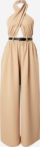 Tuta jumpsuit di Kamila Šikl in beige: frontale