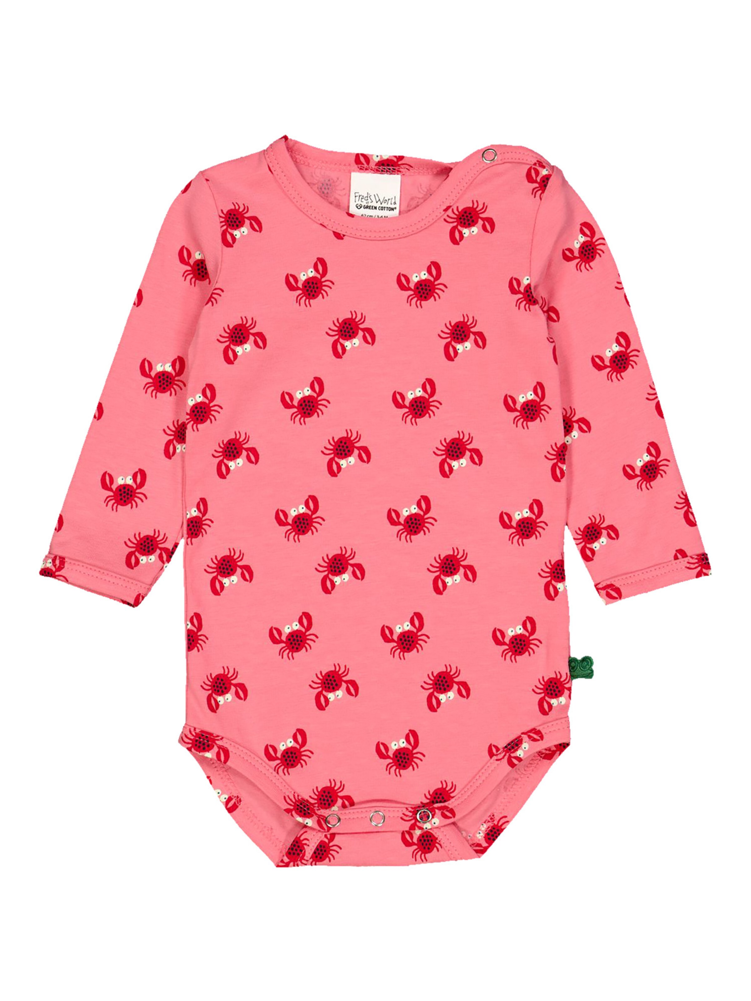 Barboteuse / body Fred's World by GREEN COTTON en rose : devant