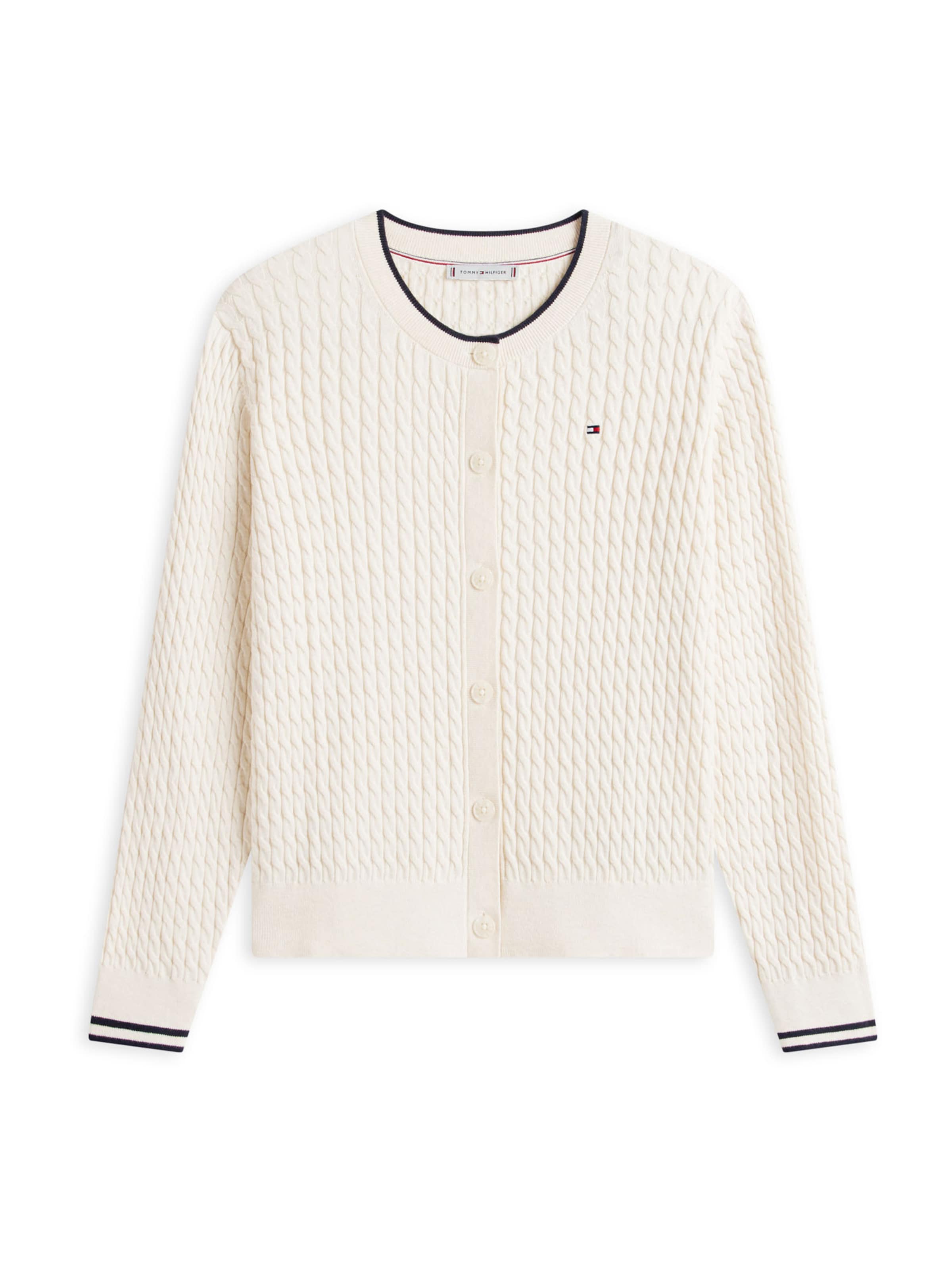 TOMMY HILFIGER - Casaco de malha em bege: frente