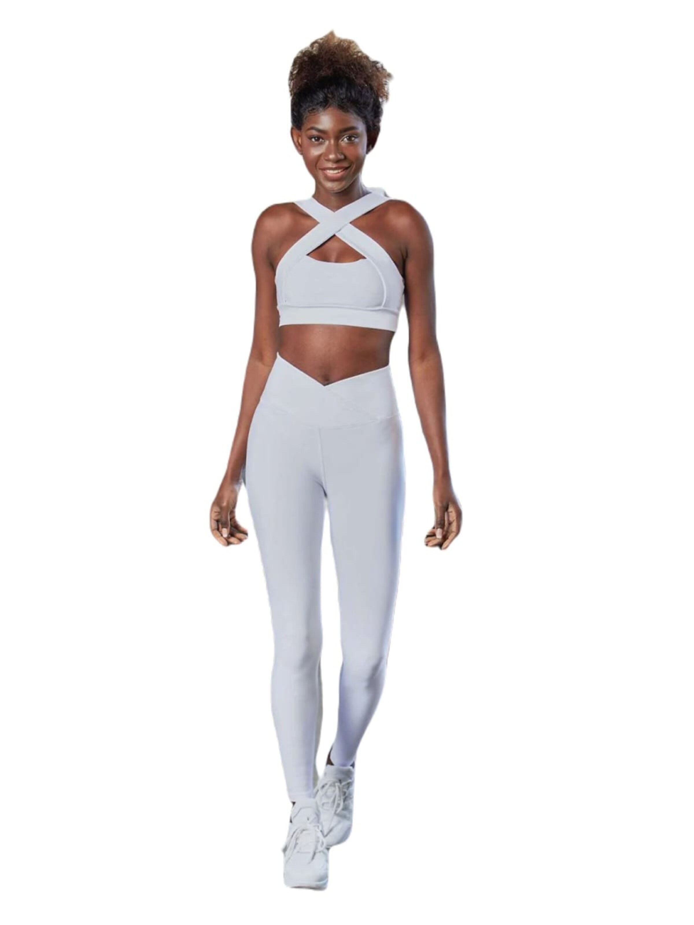 Lismina Slim fit Leggings 'Lismina - 1085 Ve Waist Leggings' in White: front