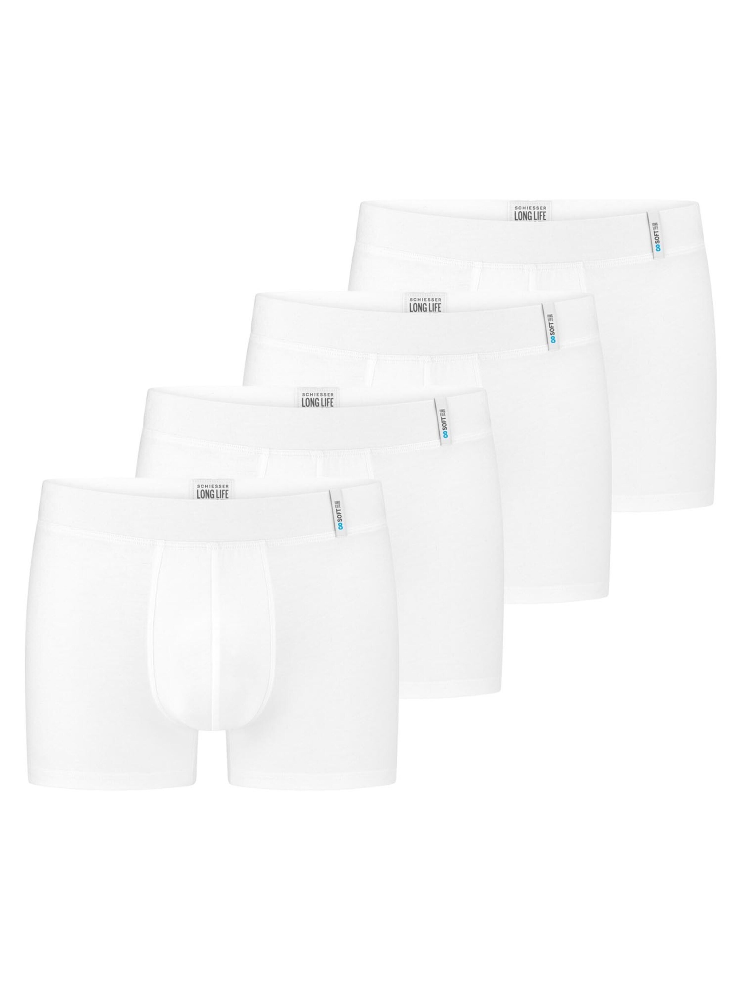 SCHIESSER Boxershorts 'Long Life Soft' in M in de kleur Wit, Productweergave