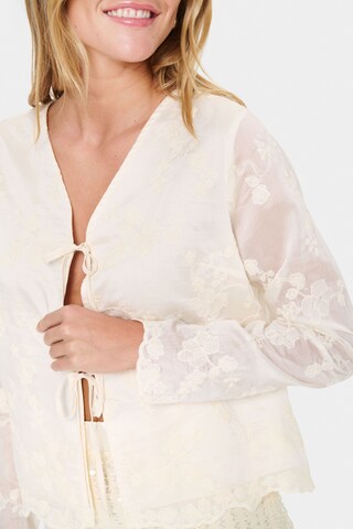 SAINT TROPEZ - Blusa 'Kirsty' em branco