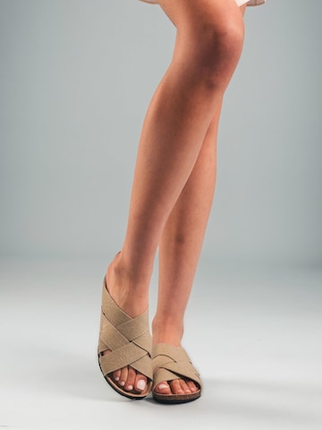nae Vegan Shoes Pantofle 'TANNA' – zelená