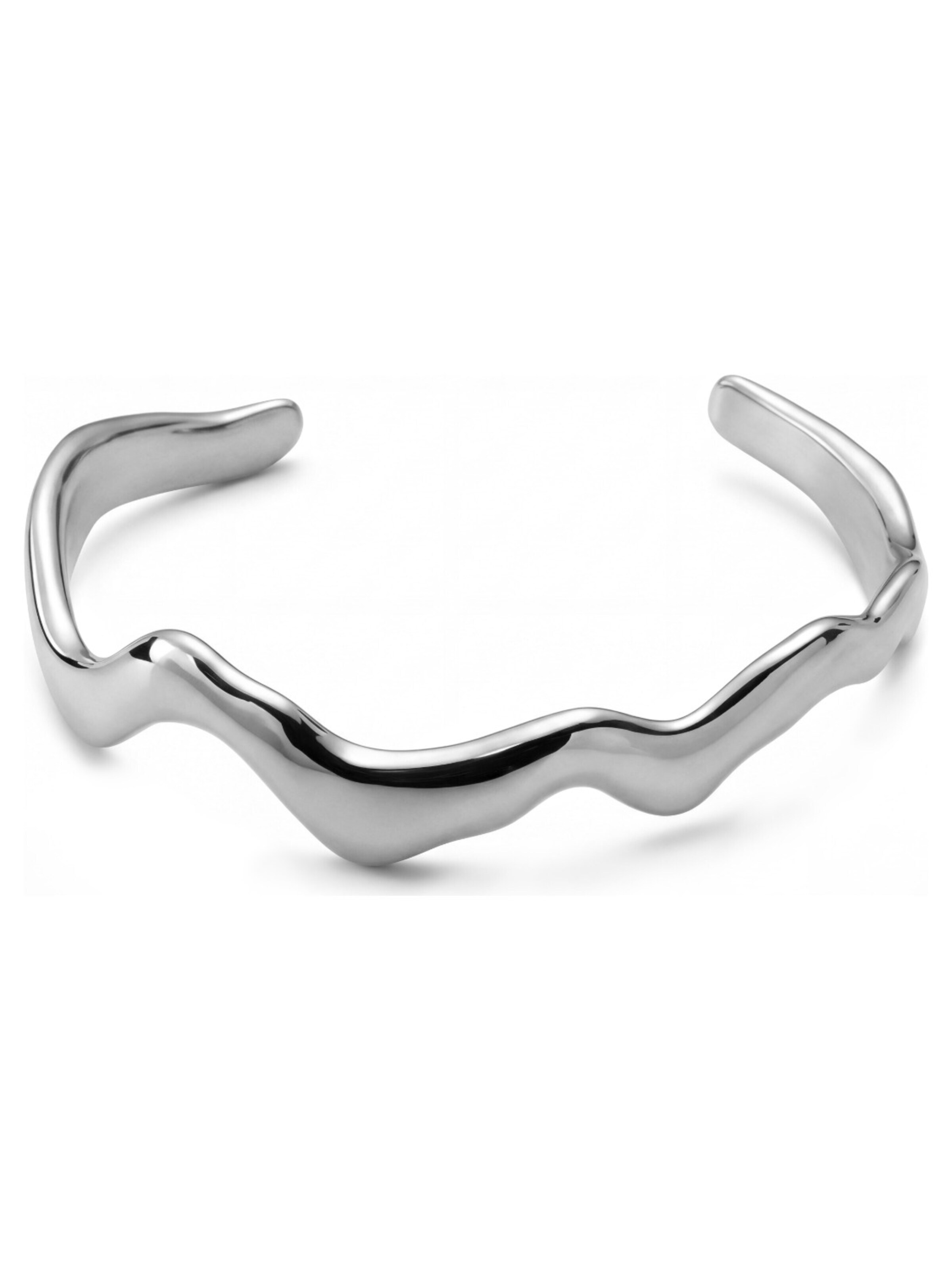 Sidegren Armband 'Molten' in Zilver: voorkant