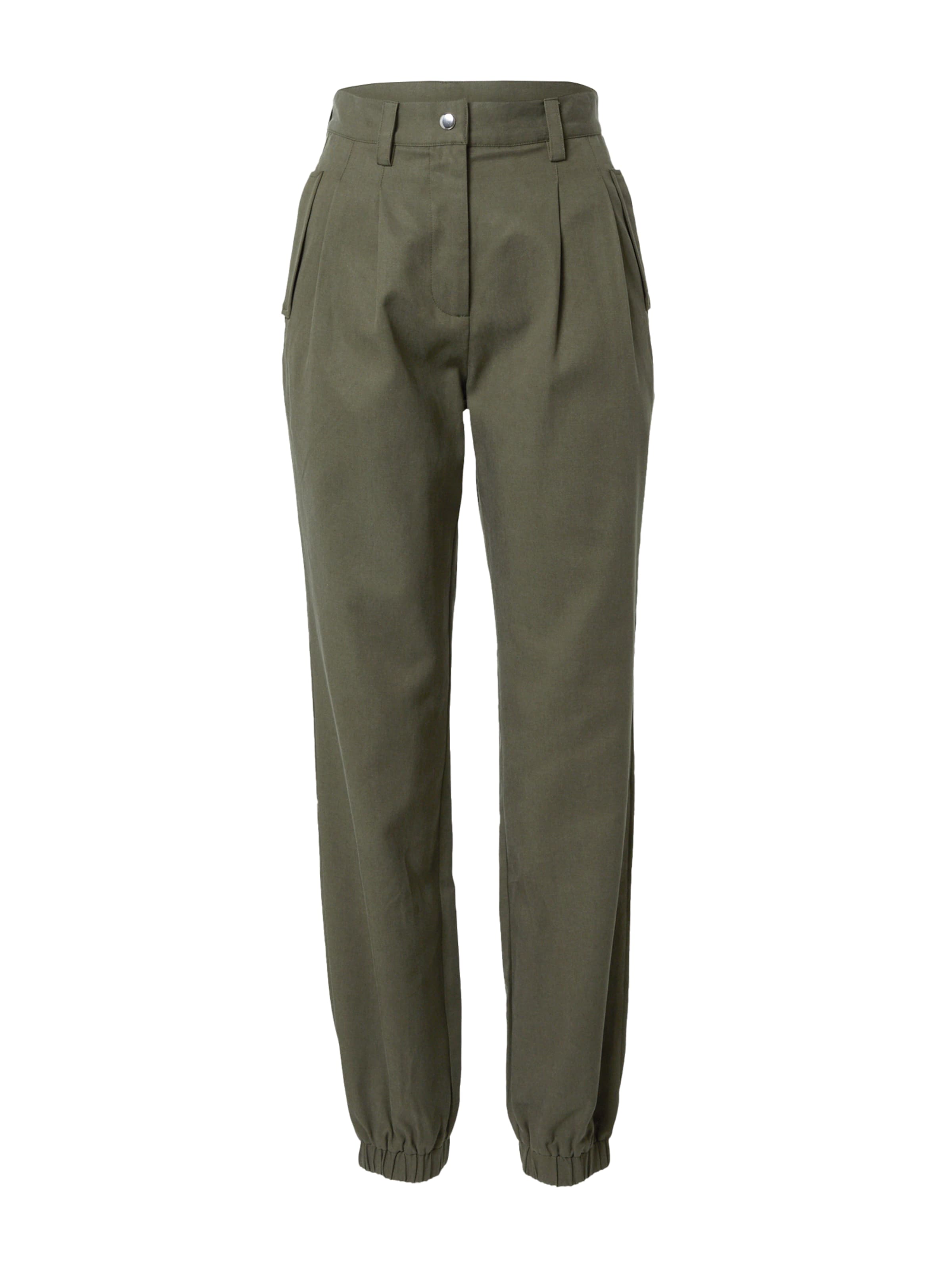 Tapered Pantaloni con pieghe 'Nicola' di Guido Maria Kretschmer Women in verde: frontale