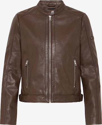 Oxmo Lederjacke ' OXDenise ' in Braun: Vorderseite