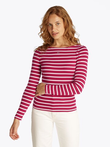 sarkans Tommy Jeans T-Krekls: no priekšpuses