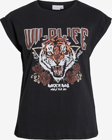 VILA T-shirt i svart: framsida