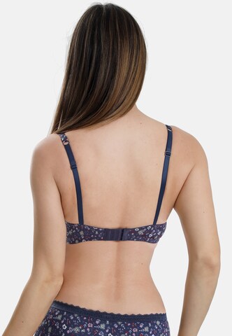 sassa T-shirt Bra 'PRINT ARRANGEMENT' in Blue