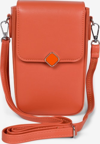 styleBREAKER Umhängetasche 'Box Bag Umhängetasche Uni' in Orange: Vorderseite