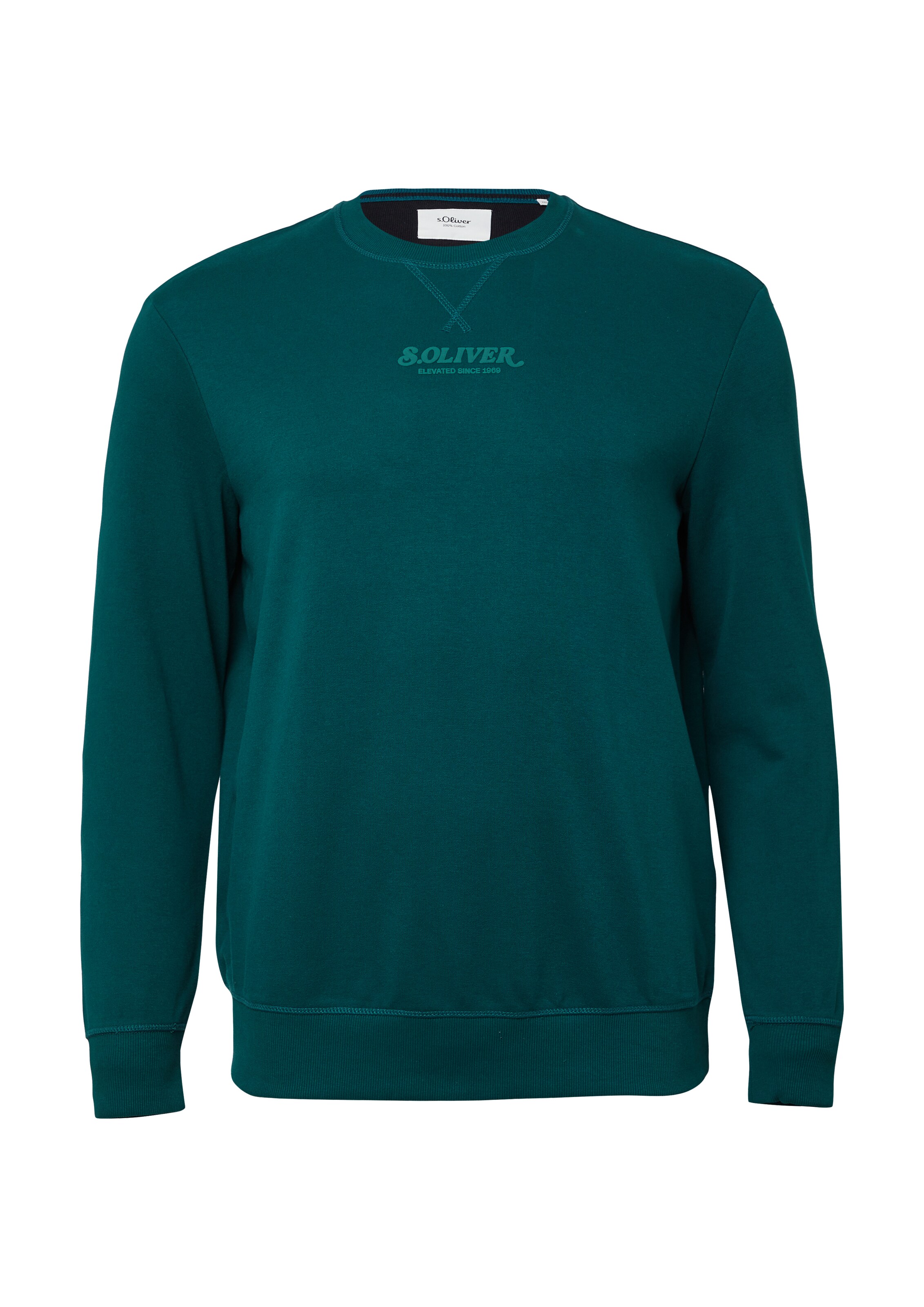 s.Oliver Men Big Sizes Sweatshirt in Grün: Vorderseite