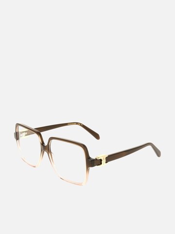 FERRAGAMO Sunglasses in Brown: front