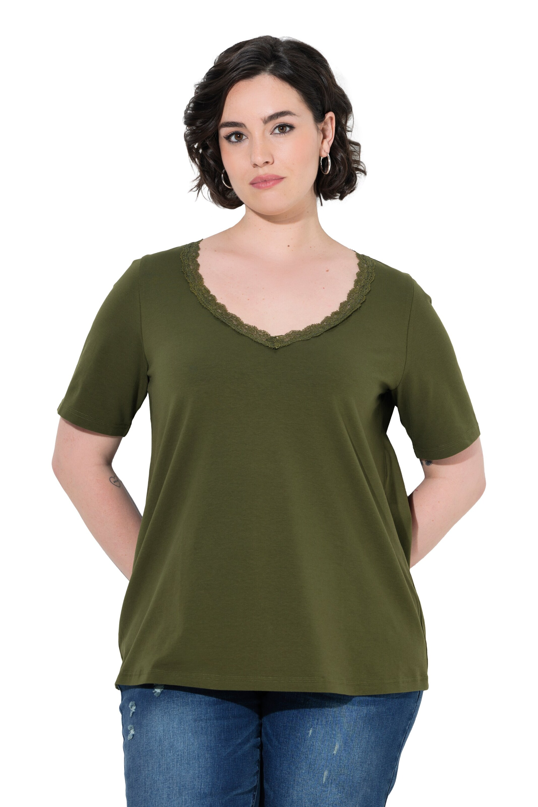 Ulla Popken Shirt in Green: front