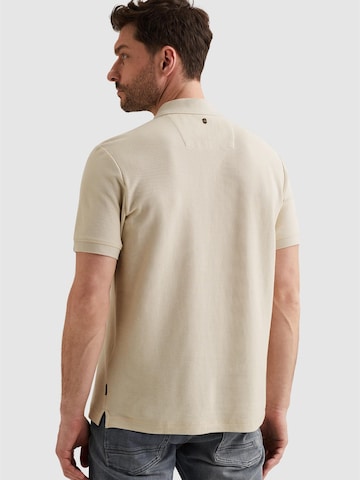 Maglietta 'Polo shirt with waffle texture and ribbed collar' di PME Legend in beige