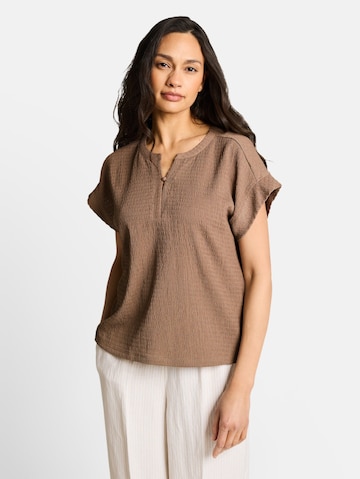 TOM TAILOR Shirt in Bruin: voorkant