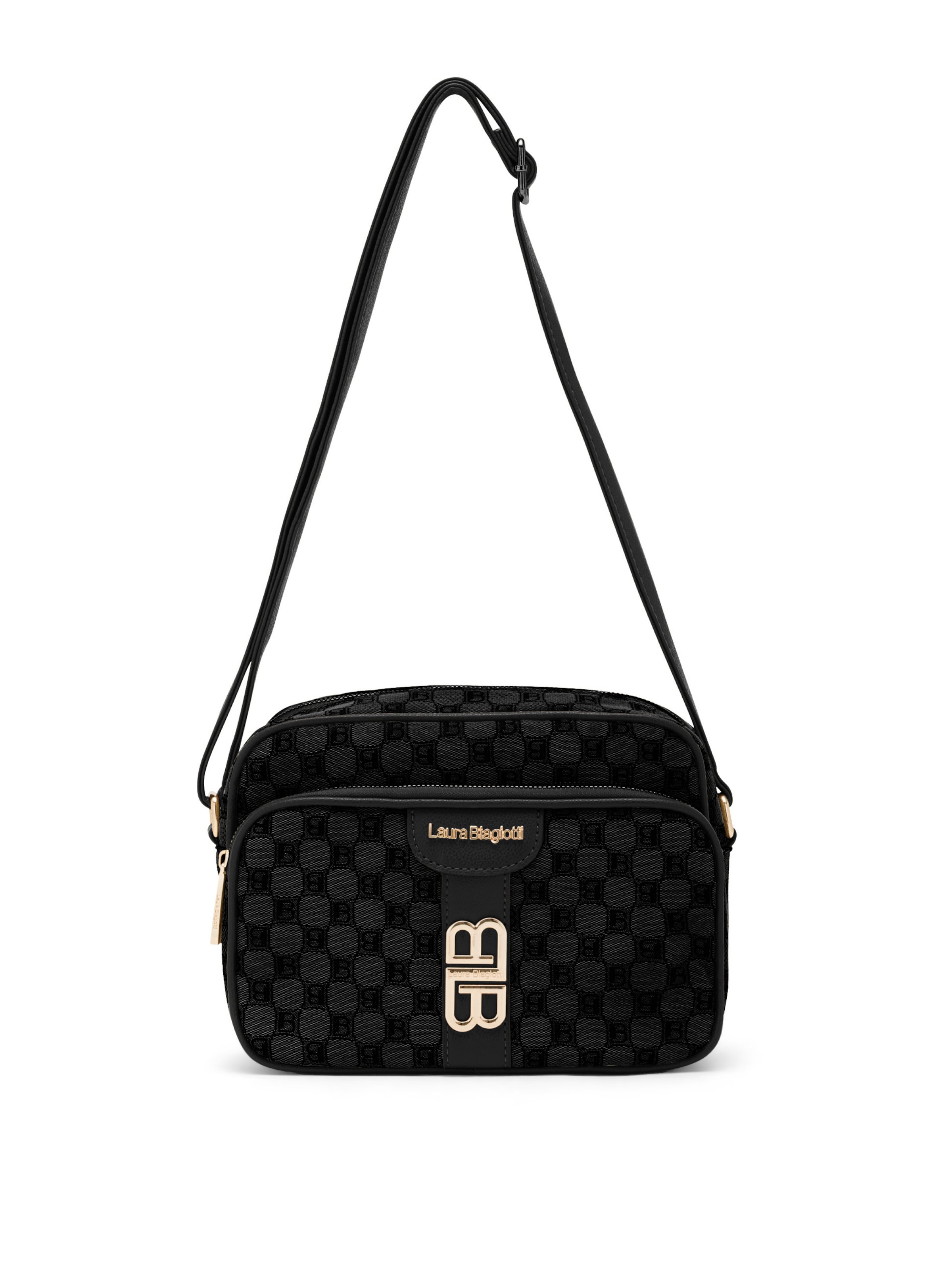 Borsa a tracolla 'Delray 5' di Laura Biagiotti in nero: frontale