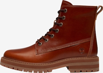 TIMBERLAND Botki sznurowane w kolorze brązowy: przód