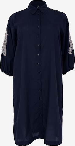 Robe-chemise YOEK en bleu : devant