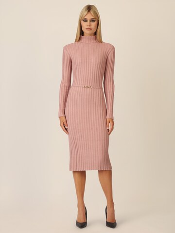 APART Knitted dress in Beige