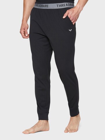 Threadbare Pajama Pants in Black: front