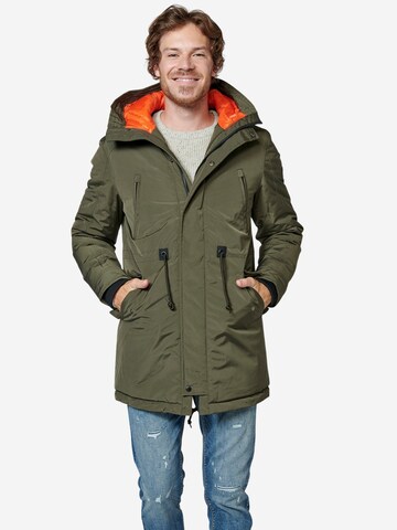 KOROSHI Between-season jacket in Green: front