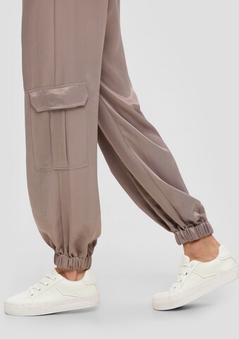 s.Oliver BLACK LABEL Wide leg Cargo Pants in Beige