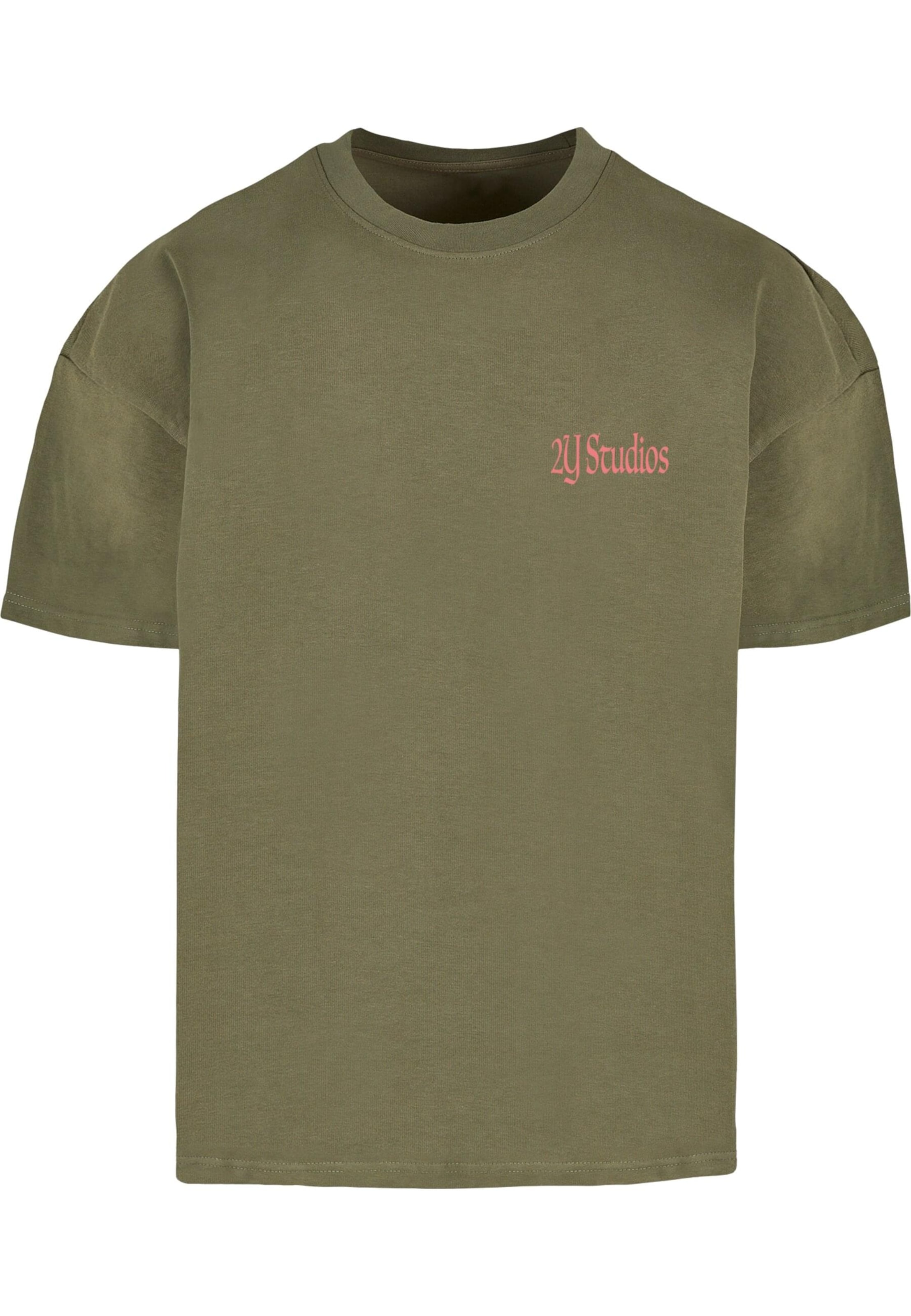 T-Shirt 'Peace Love Mercy' 2Y Studios en vert : devant