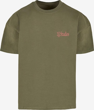 T-Shirt 'Peace Love Mercy' 2Y Studios en vert : devant