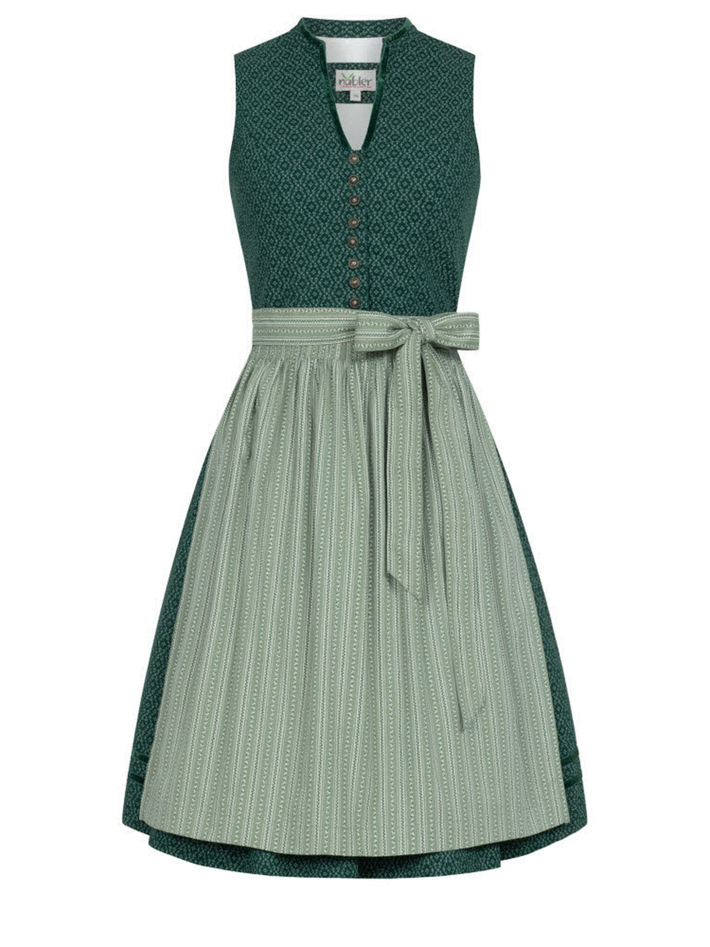 Trachtenhof Nübler Dirndl 'Dirndl Midi Frieda'‌‌‌‌ in Grün: Vorderseite