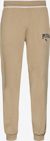 PUMA Tapered Workout Pants 'Squad' in Beige: front