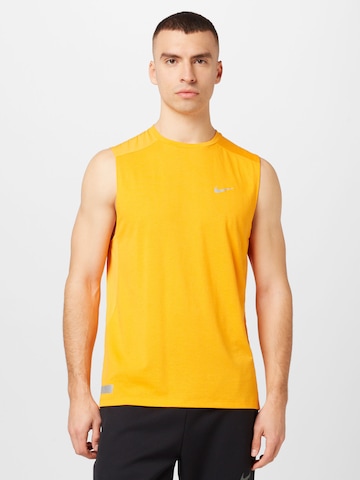 NIKE Performance shirt 'Rise 365' in Orange: front