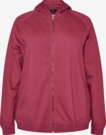 Veste de survêtement 'Mcani' Zizzi en rose : devant