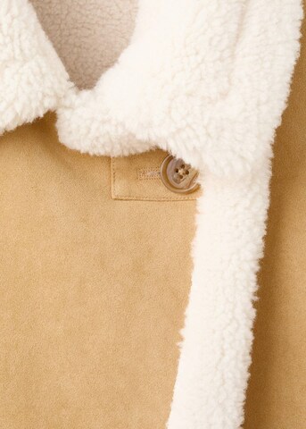 MANGO Winter Jacket 'Bunny' in Brown