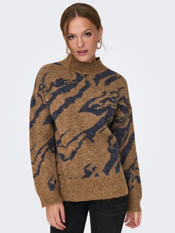 ONLY Pullover 'TANYA' in Braun: predná strana