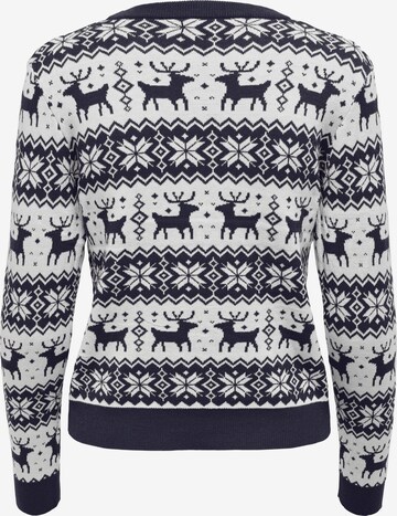 ONLY Pullover 'Xmas' in Blau
