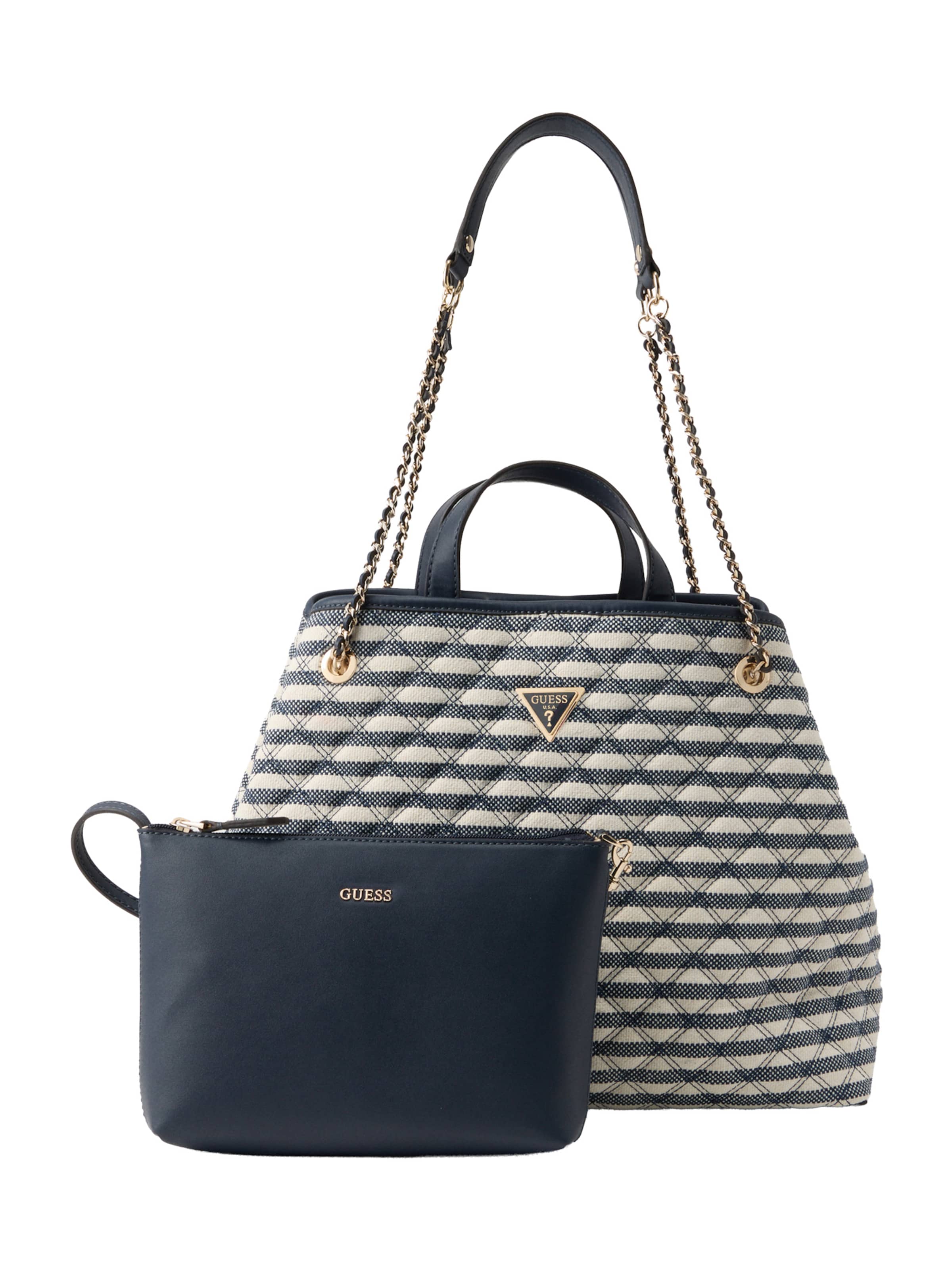 Borsa a mano 'GIULLY II' GUESS di colore navy / bianco naturale, Visualizzazione prodotti