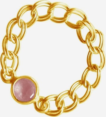 Gemshine Ring 'Rosenquarz' in Gold: front