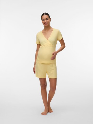 MAMALICIOUS Short Pajama Set in Yellow