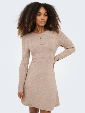 ONLY Strikkjole 'ONLKATIA' i beige