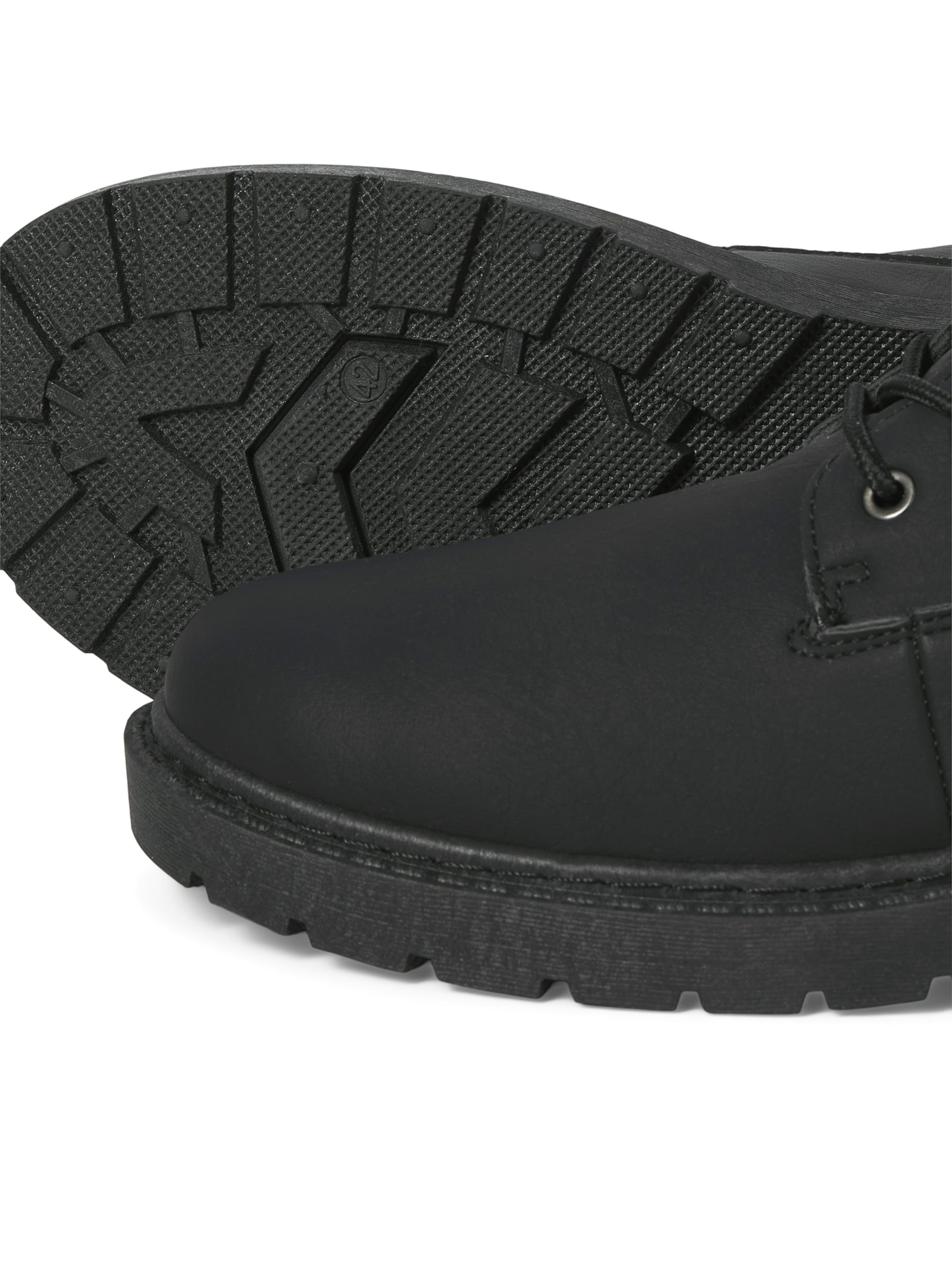 JACK & JONESČizme na vezanje 'JFWAINSWORTH' - siva boja