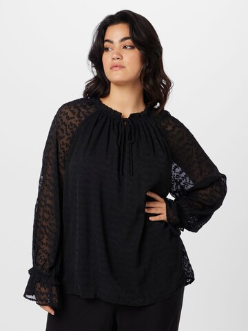 Camicia da donna di Vila Curve in nero: frontale