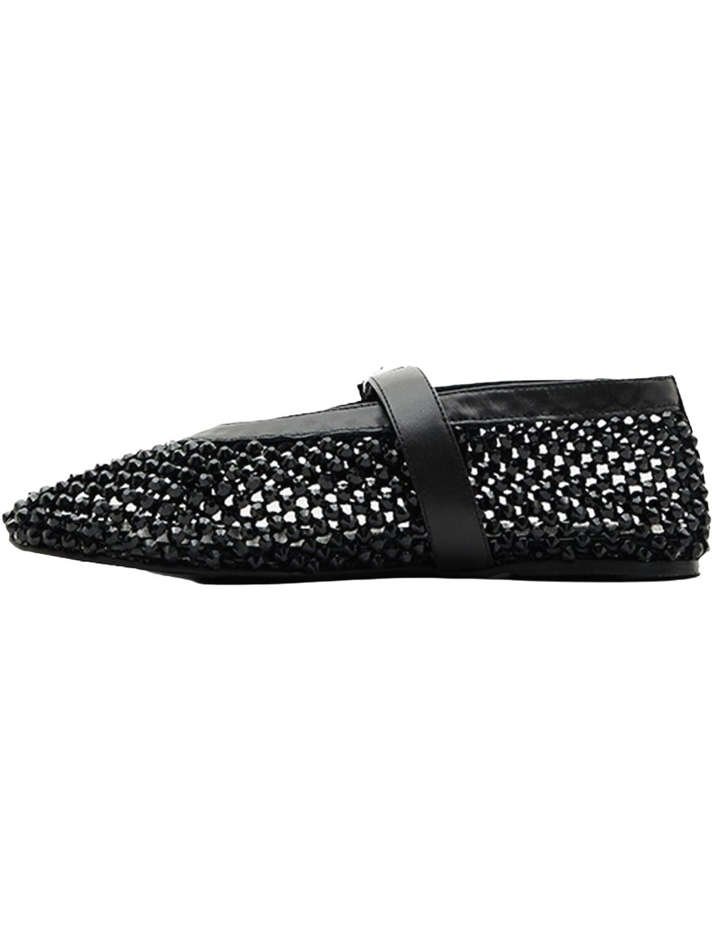 Desa Strap ballerina 'Mary Jane Flats' in Black